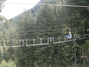 Rodelpartie im Hochseilgarten mit der Jugendpension Müllauerhof