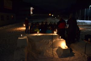 Schneebar bei der Jugendpension Müllauerhof